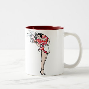 Diner Girl Zweifarbige Tasse