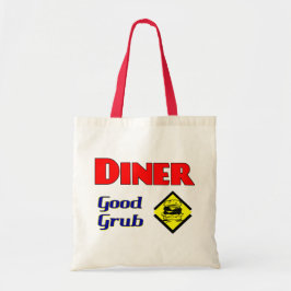 Diner Good Grub Hamburger Restaurant Art Tragetasche