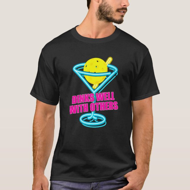 Diner gut mit anderen Pickleball Spieler Männer Fr T-Shirt (Vorderseite)