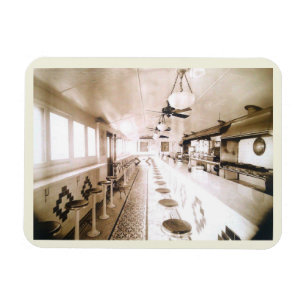 Diner Interior, 1920s Deco Vintage Magnet