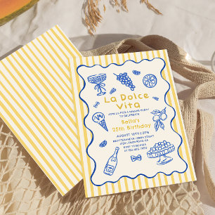 Dîner Italien La Dolce Vita Invitation Anniversair