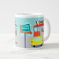 Diner Jumbo-Tasse der 50er Jahre