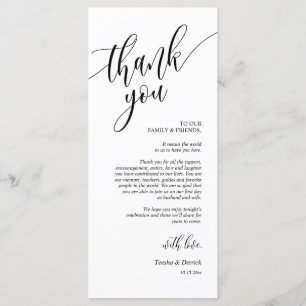 Dîner Lieu Cadre Cartes de calligraphie Merci 