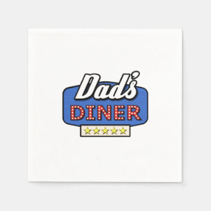 Diner-Logo von Vater - Zuhause GRILLEN Party Serviette