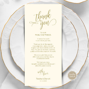 Dîner mariage, Cadre Remerciements Cartes