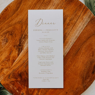 Dîner Mariage Gold Delicate Menu