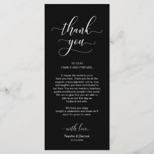 Dîner mariage Lieu Cadre Carte de remerciements
