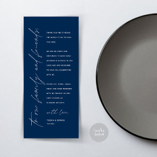 Dîner Mariage moderne Cadre Carte de remerciements