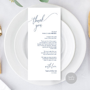 Dîner Mariage moderne Cadre Carte de remerciements
