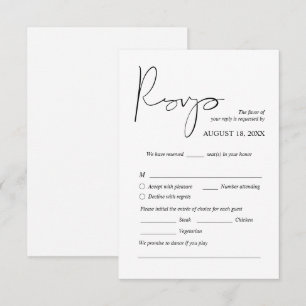 Dîner Mariage moderne Invitations RSVP Cartes join