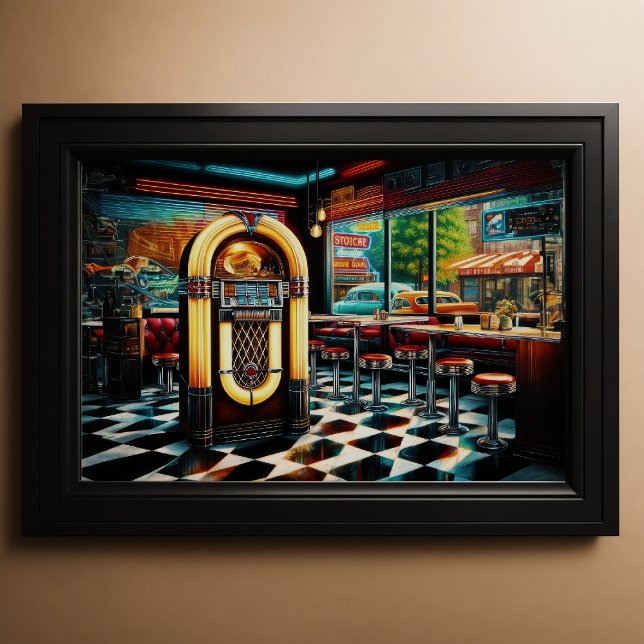 Diner mit Jukebox aus den 50er Jahren Poster (Von Creator hochgeladen)
