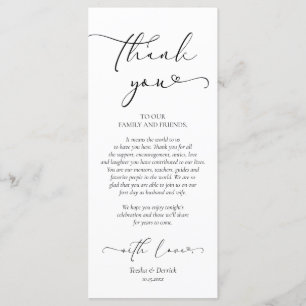 Dîner Romantique Cadre Carte de remerciements