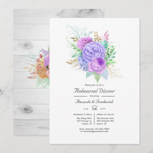 Dîner Rustique Floral Spring Invitation