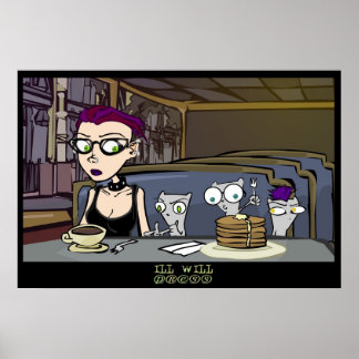 Diner Scene : Das Eichhörnchenplakat Poster