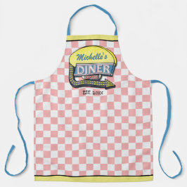 Diner Sign Retro 50er Mitte Jahrhundert Moderner r Schürze