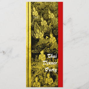 Dîner thaïlandais Invitation Gold