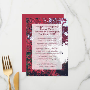 Dîner Thanksgiving Family Fun Menu Modèle