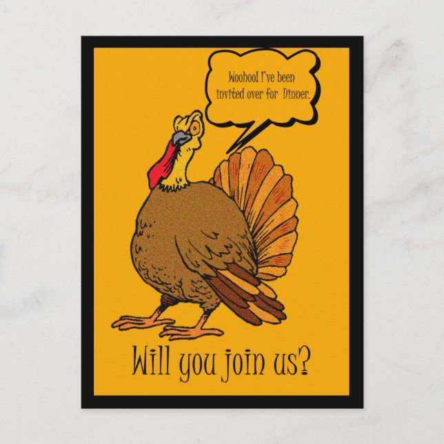 Dîner Turquie Thanksgiving Invitation (Devant)