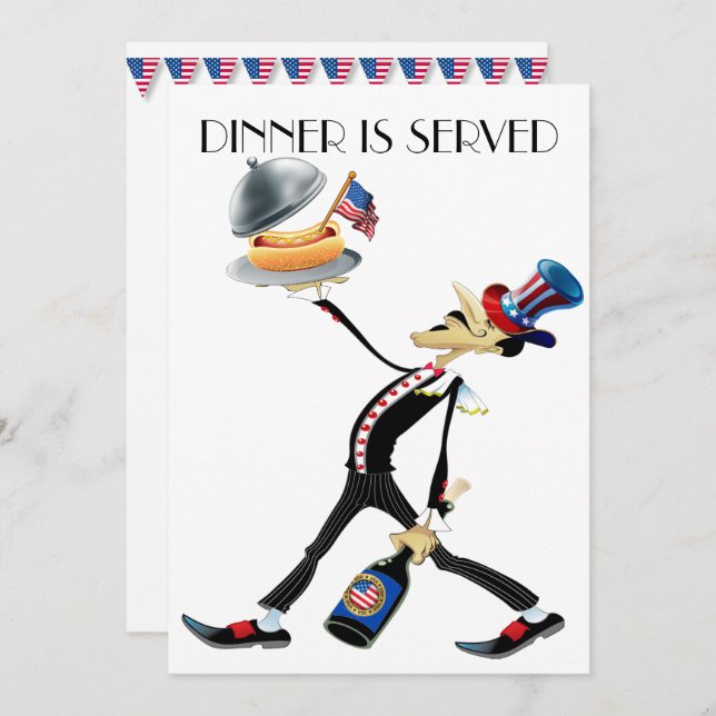 Dîner unique / Rencontre Version 3 Invitation (Devant / Derrière)