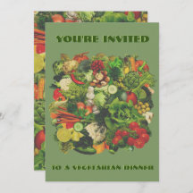 Dîner végétarien Invitation 🥕 🧅 🥑