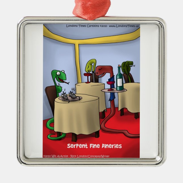 Dineries de serpent Drôle ornements de Noël (Devant)
