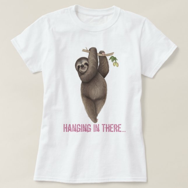Ding da rein - Hanging Sloth T-Shirt (Design vorne)