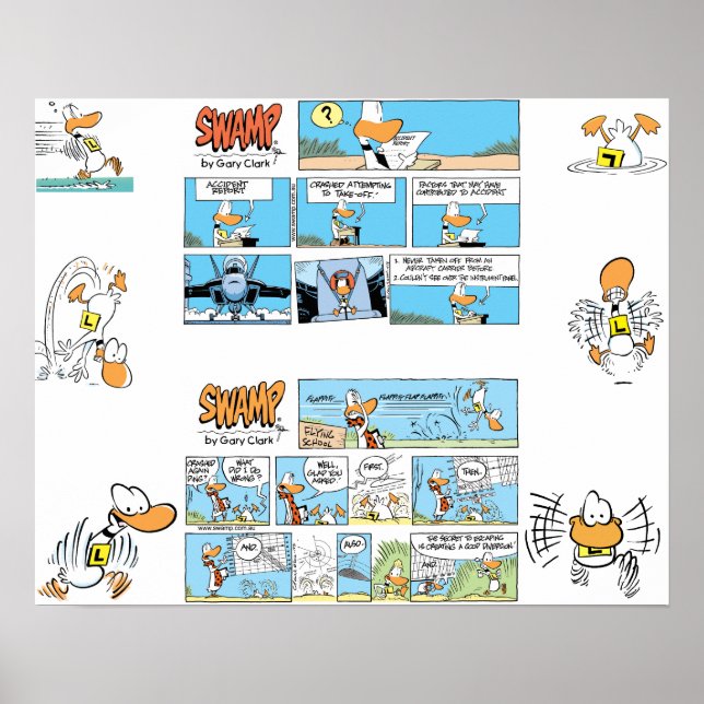 Ding Duck Aviation Comic Poster (Vorne)