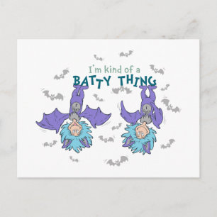 Ding Eins Ding Zwei Eine Art Fledermaus-Ding Postkarte