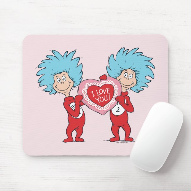 Ding Eins Ding Zwei Ich liebe Dich Mousepad (Mit Mouse)