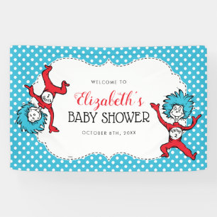 Ding Eins Ding Zwei   Zwillings-Babyparty-Banner Banner