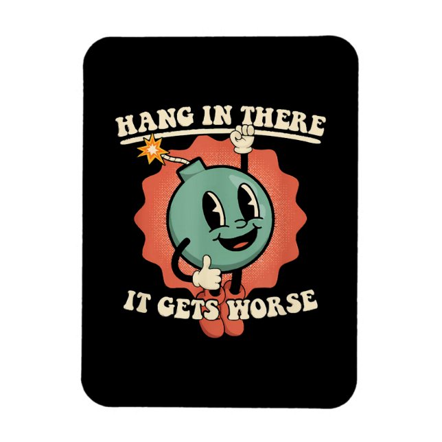 Ding in it's wird schlimmer Funny Cartoon Bomb Magnet (Vertikal)