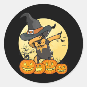 Ding Rottweiler Daunentanz lustigen Hund halloween Runder Aufkleber