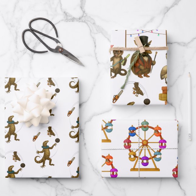 Dingaling Bros Circus acts Geschenkpapier Set (Vorderseite)