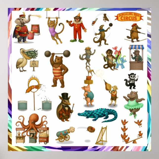 Dingaling Bros Circus acts Poster (Vorne)