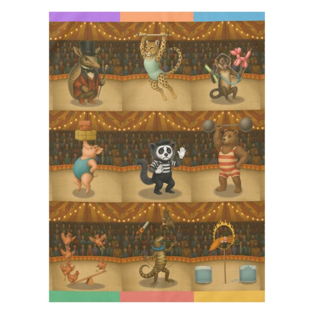 Dingaling Bros Circus Akte Tischdecke (Vorderseite)