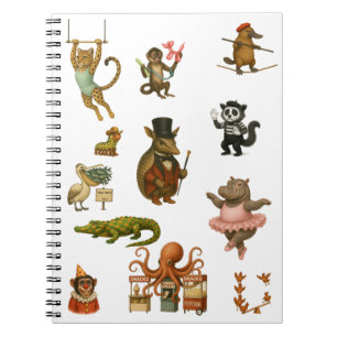 Dingaling Bros Circus Darbietungen Notizblock