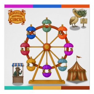 Dingaling Bros Riesenrad Poster