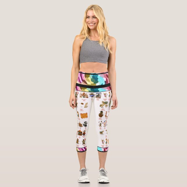 Dingaling Bros Zirkusauftritte Capri Leggings (Vorderseite)
