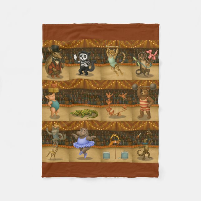 Dingaling Bros Zirkusauftritte Fleecedecke (Vorderseite)