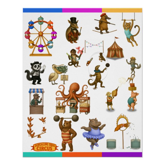 Dingaling Bros Zirkusauftritte Poster (Vorderseite)