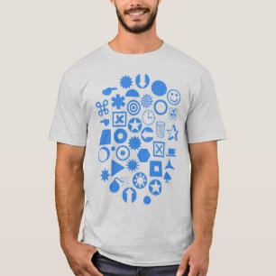 Dingbat Abstract - Babyblau T-Shirt