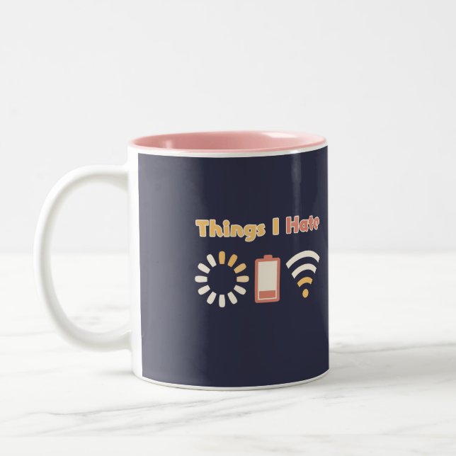 Dinge, die ich hasse Computerprogrammierung Zweifarbige Tasse (Links)