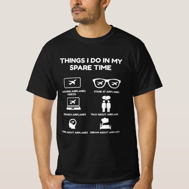 Dinge, die ich in meinem Freizeit-Flugzeug mache T-Shirt (Vorderseite)
