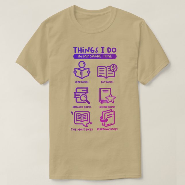 Dinge, die ich in meinem Zeitbuch Reader lesen L T-Shirt (Design vorne)