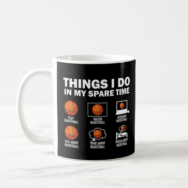 Dinge, die ich in meiner Freizeit Basketball tun Kaffeetasse (Links)