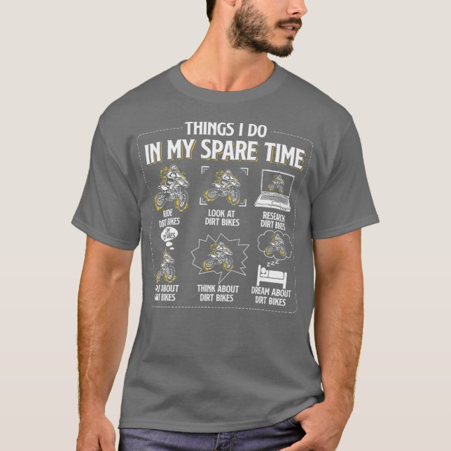 Dinge, die ich in meiner Freizeit Coolen Motocross T-Shirt (Vorderseite)