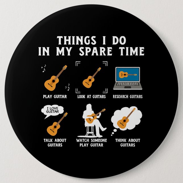 Dinge, die ich in meiner Freizeit Gitarre mache Button (Vorderseite)