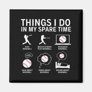 Dinge, die ich in meiner Freizeit lustige Baseball Magnet