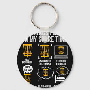 Dinge, die ich in meiner Freizeit mache Disc Golf Schlüsselanhänger