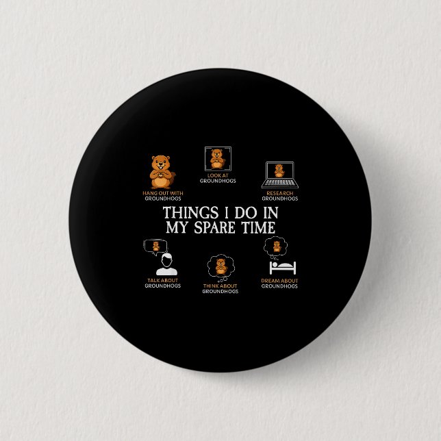 Dinge, die ich in meiner Freizeit mache Lustiger G Button (Vorderseite)